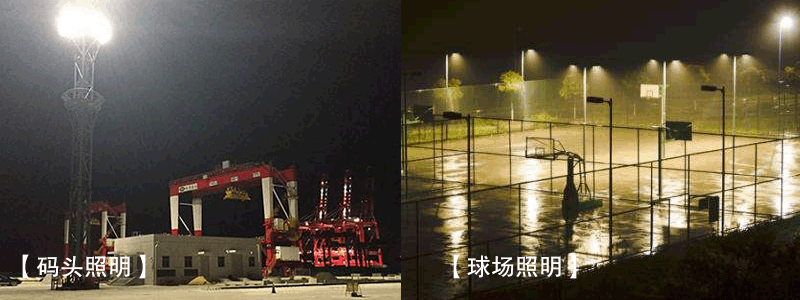 LED企鵝防眩泛光燈應用於籃球場和碼頭麻豆视频污APP在线下载照明效果
