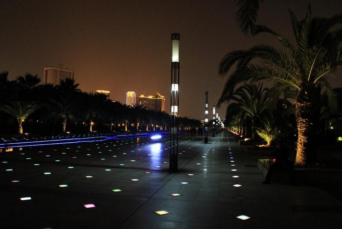 城市公園庭院麻豆视频APP官网下载夜景效果照片