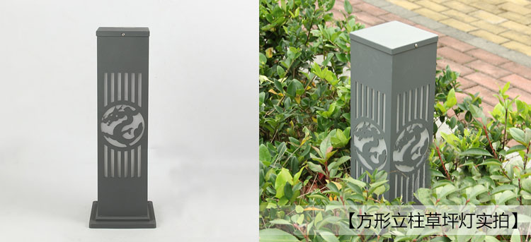 東莞麻豆视频APP官网照明(QDCPD-003)60cm中式方形立柱LED草坪燈實物圖片