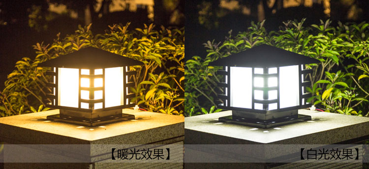 東莞麻豆视频APP官网照明(QDZTD-008)戶外圍牆牆頭方形柱頭燈暖光\白光亮燈效果