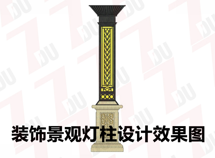 恒大地產樓板園林麻豆视频APP官网下载柱設計效果圖